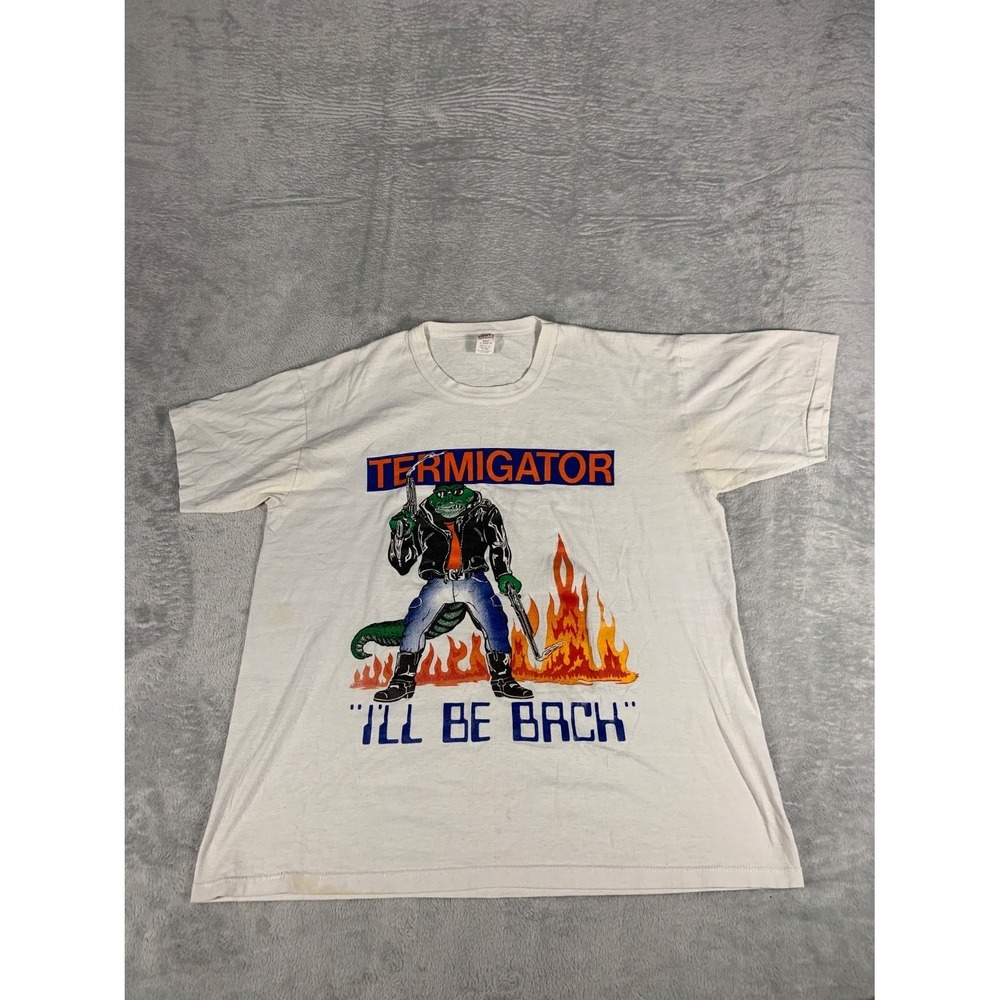 Vtg 80s Florida Gators Soffe Termigator T-Shirt Mens XL Short Sleeve Crew Neck